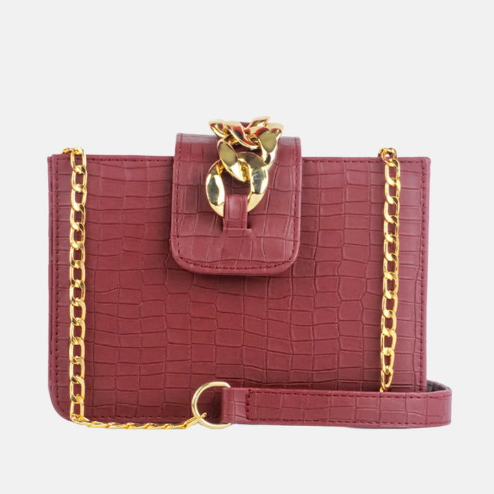 Signature Crossbody Bag Maroon Color