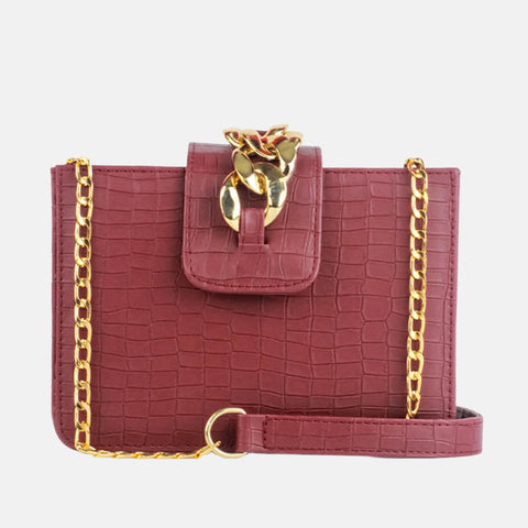 Signature Crossbody Bag Maroon Color