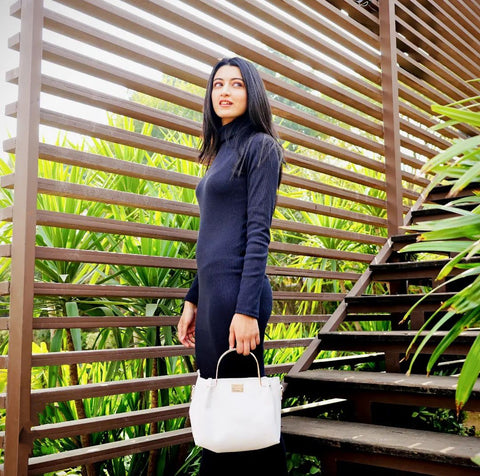 Fashion House Standard Hand bag 3 pcs White Color