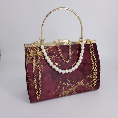 Hazel Chain Crossbody Bag 2.0 Maroon Color