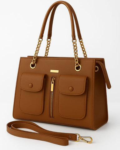 Velora Tote Bag Brown Color