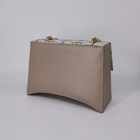 Luna Curve Crossbody Bag Beige Color