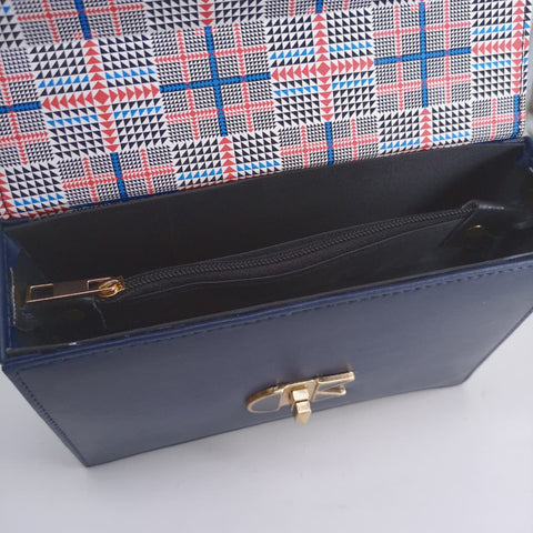 Luna Curve Crossbody Bag Blue Color