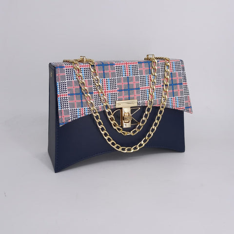 Luna Curve Crossbody Bag Blue Color