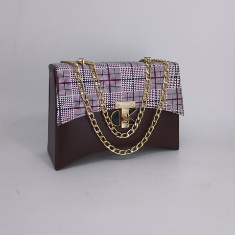 Luna Curve Crossbody Bag Dark Brown Color