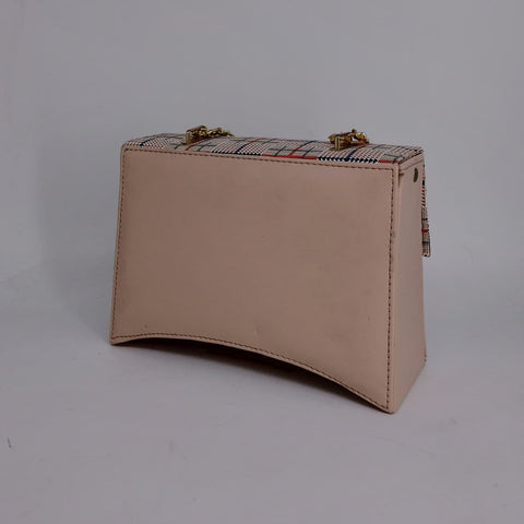 Luna Curve Crossbody Bag Peach Color