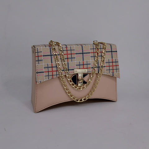 Luna Curve Crossbody Bag Peach Color