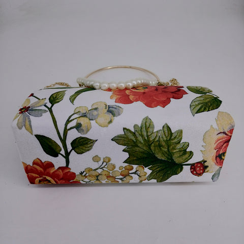 Hazel Chain Crossbody Bag Floral Texture