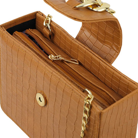 Signature Crossbody Bag Brown Color