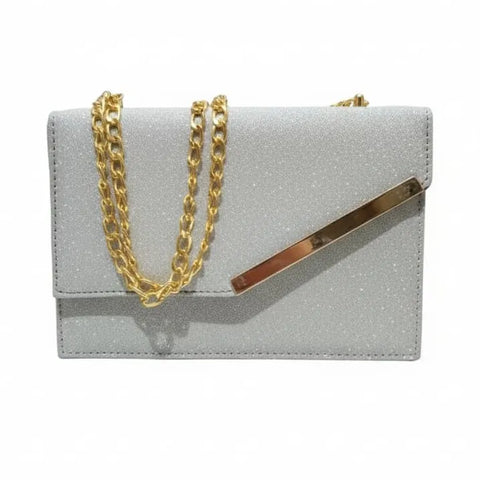 Urban Ease Fancy Crossbody Bag Silver Color