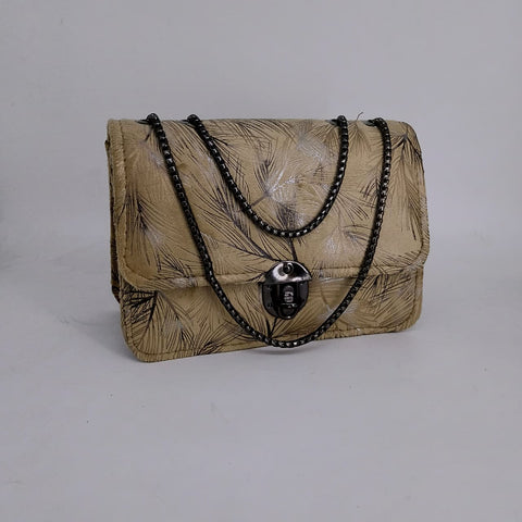 Velvet Grace Crossbody Bag Beige Color