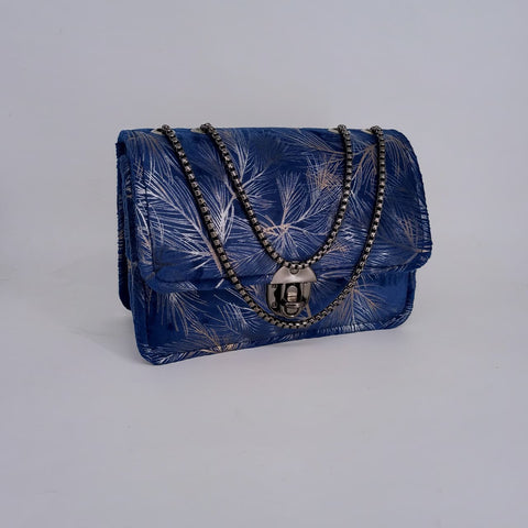 Velvet Grace Crossbody Bag Blue Color