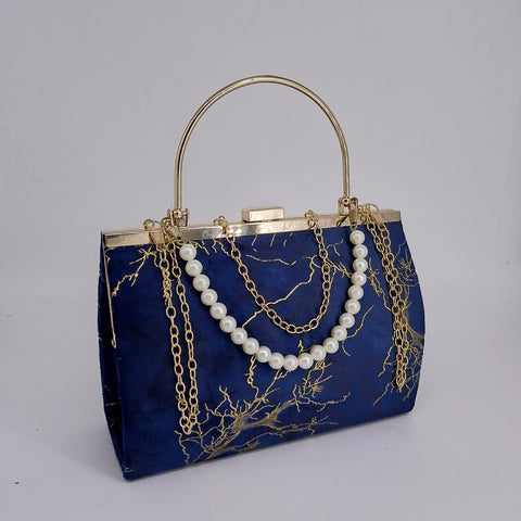 Hazel Chain Crossbody Bag 2.0 Blue Color