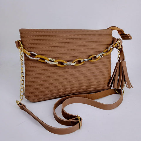 Chic Carry Crossbody Bag Brown Color