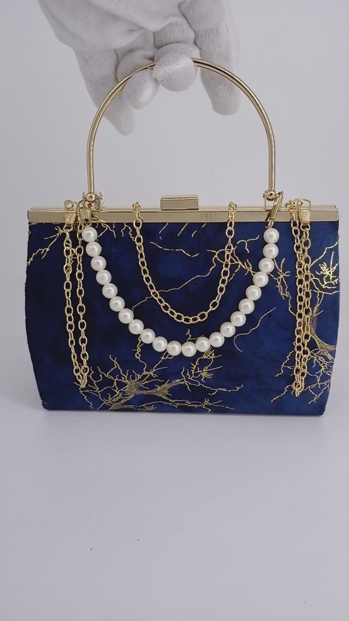 Hazel Chain Crossbody Bag 2.0 Blue Color