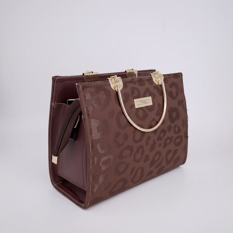 Retouched luxury handbag side view